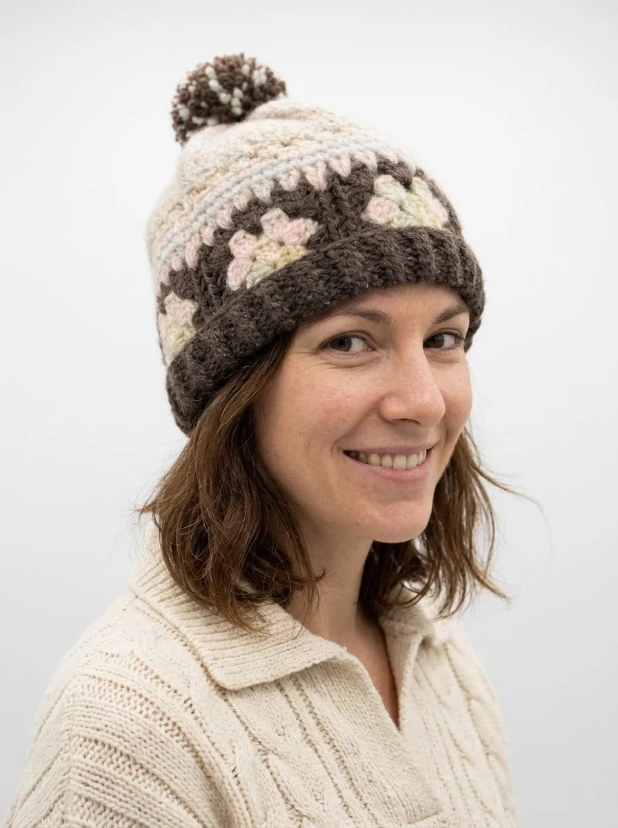 Ilustración con IA: modelo con Gorro Jardín de la Abuela