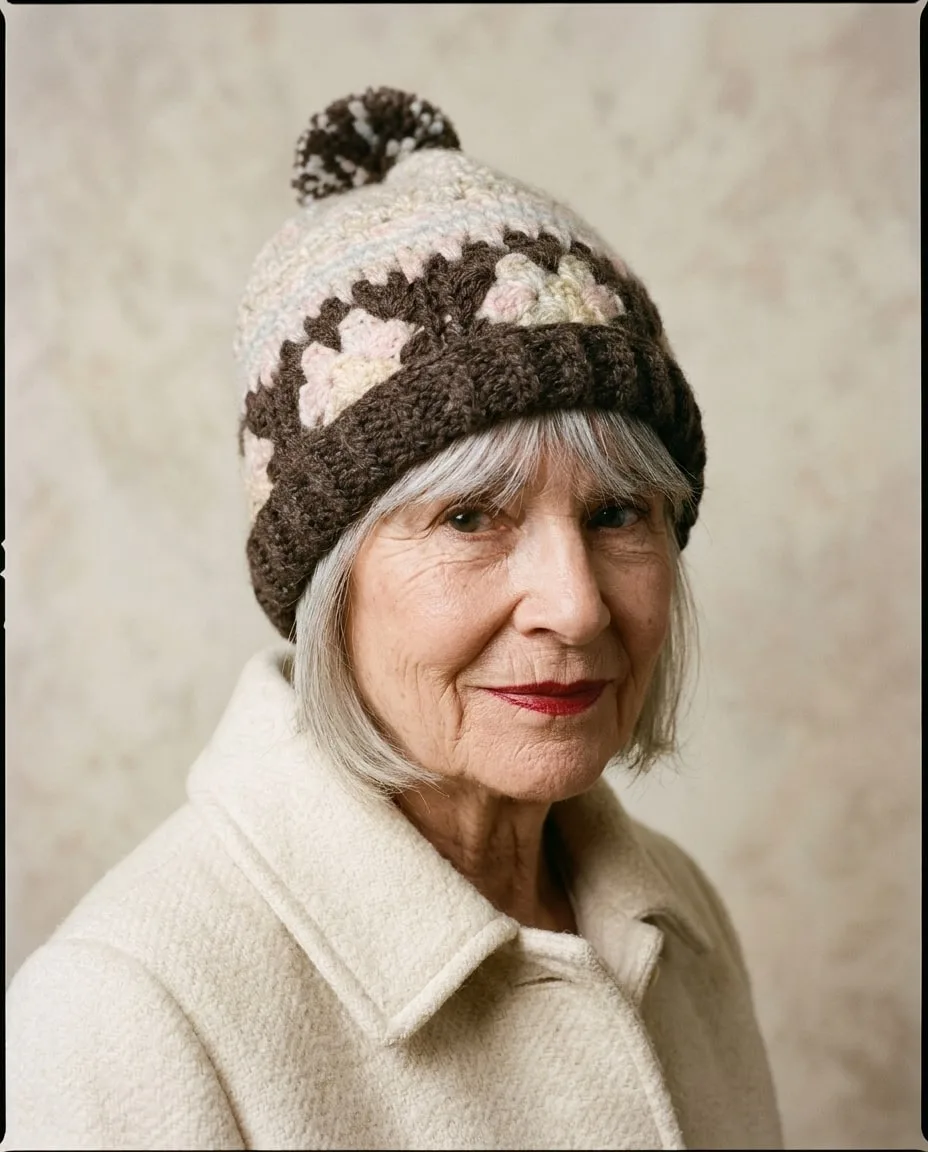 Ilustración con IA: modelo con Gorro Jardín de la Abuela